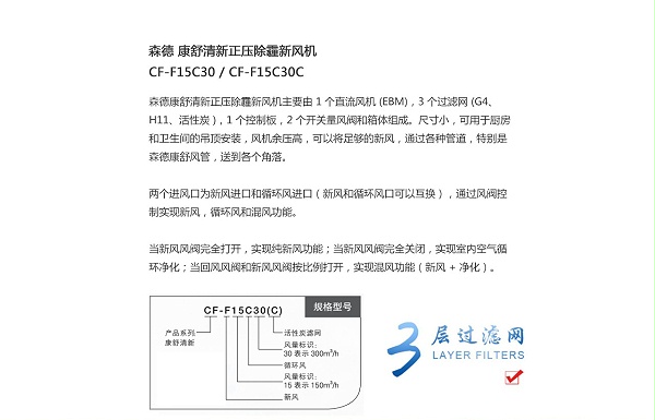 康舒清新正压除霾新风机